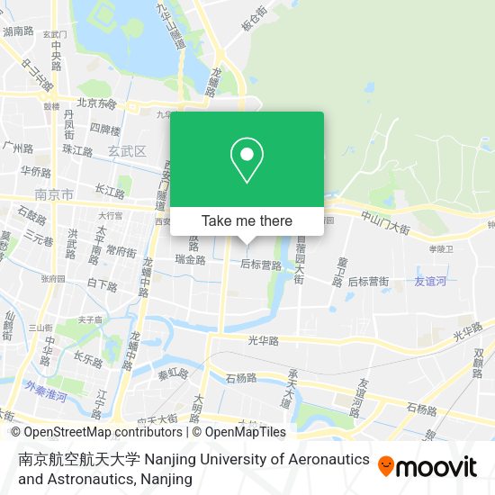 南京航空航天大学 Nanjing University of Aeronautics and Astronautics map