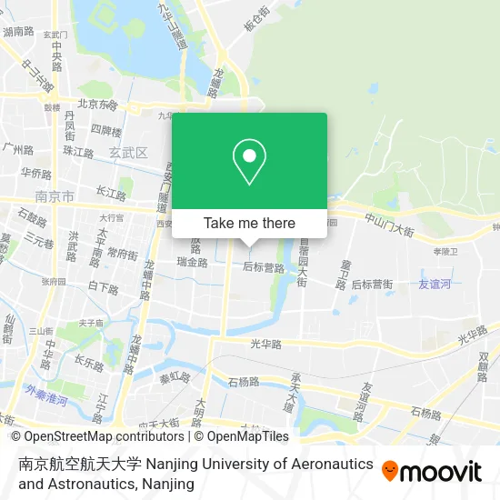 南京航空航天大学 Nanjing University of Aeronautics and Astronautics map