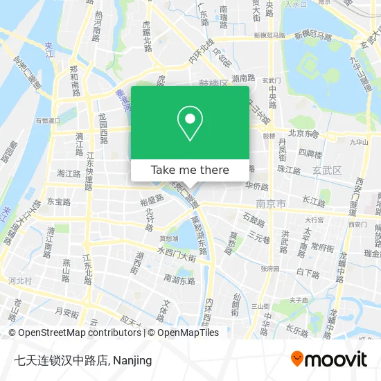 七天连锁汉中路店 map