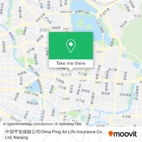 中国平安保险公司China Ping An Life Insurance Co. Ltd map