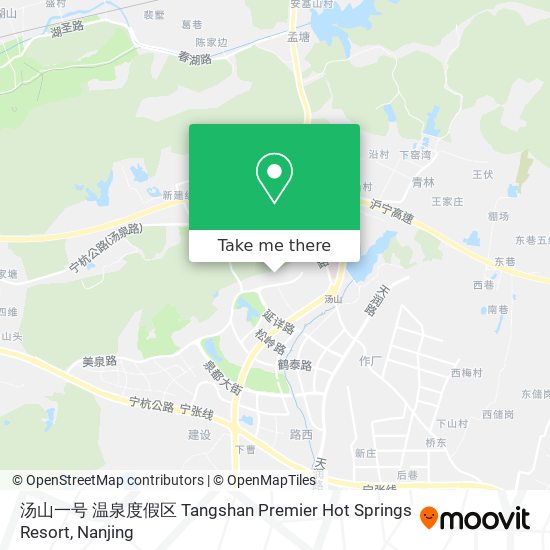 汤山一号 温泉度假区 Tangshan Premier Hot Springs Resort map