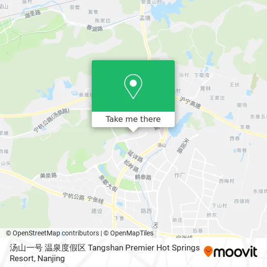 汤山一号 温泉度假区 Tangshan Premier Hot Springs Resort map