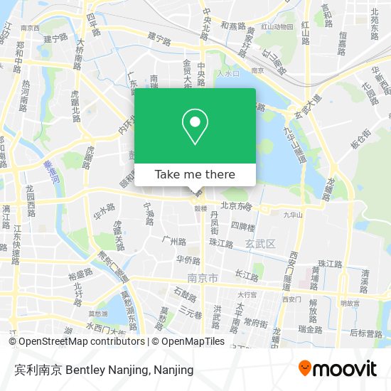 宾利南京 Bentley Nanjing map