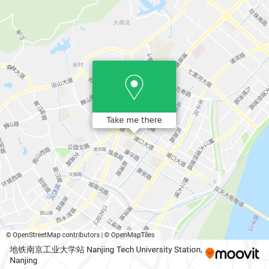 地铁南京工业大学站 Nanjing Tech University Station map