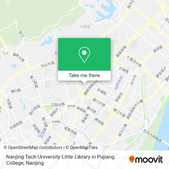 Nanjing Tech University Little Library in Pujiang College map