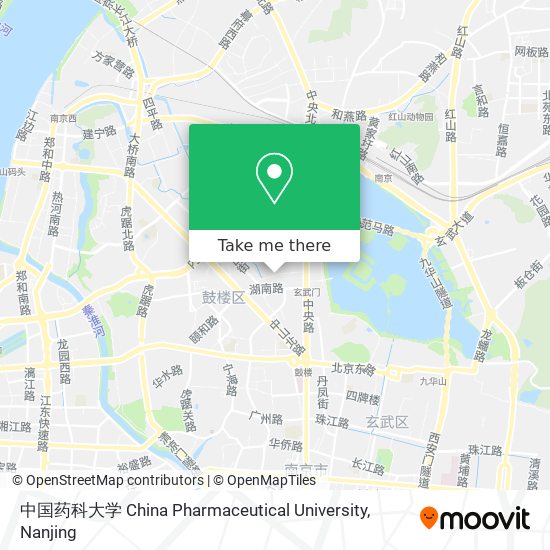 中国药科大学 China Pharmaceutical University map