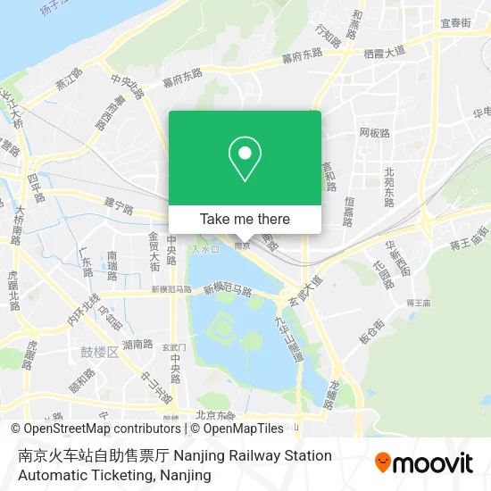 南京火车站自助售票厅 Nanjing Railway Station Automatic Ticketing map