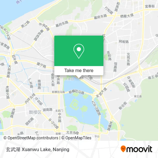 玄武湖 Xuanwu Lake map