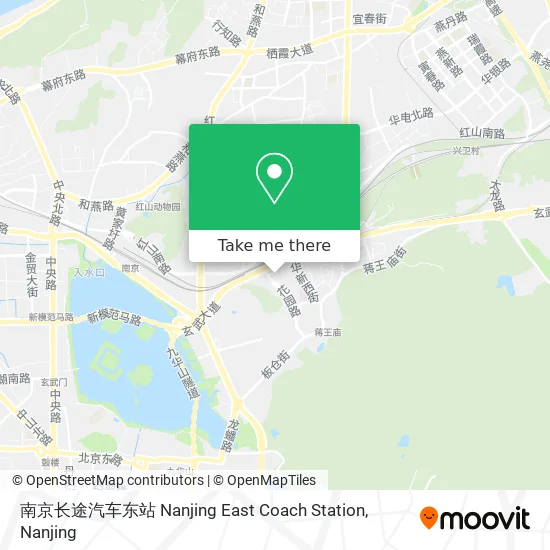 南京长途汽车东站 Nanjing East Coach Station map