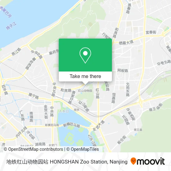 地铁红山动物园站 HONGSHAN Zoo Station map