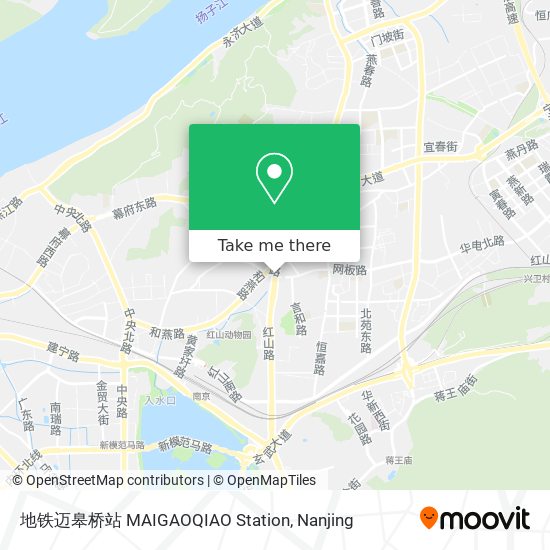 地铁迈皋桥站 MAIGAOQIAO Station map