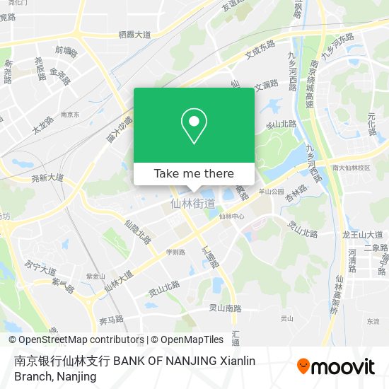 南京银行仙林支行 BANK OF NANJING Xianlin Branch map