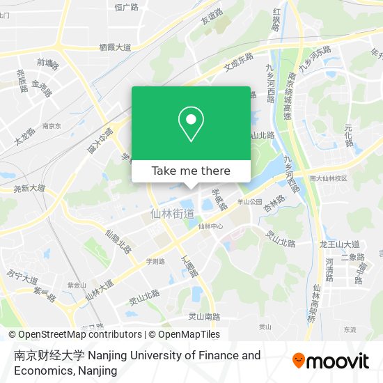南京财经大学 Nanjing University of Finance and Economics map