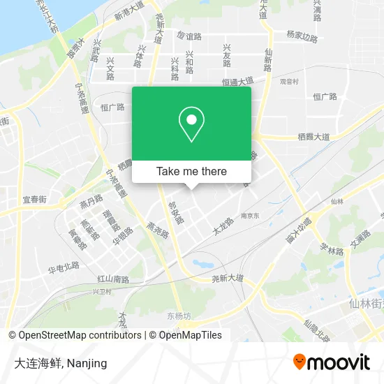 大连海鲜 map