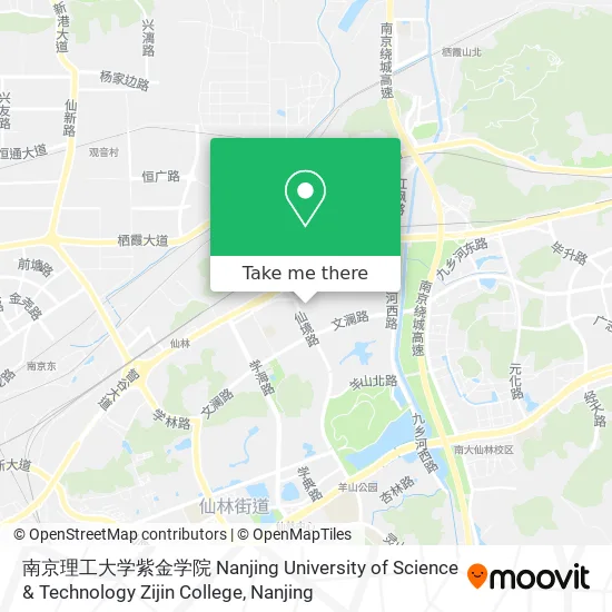 南京理工大学紫金学院 Nanjing University of Science & Technology Zijin College map