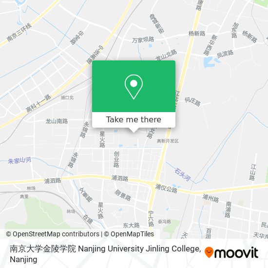 南京大学金陵学院 Nanjing University Jinling College map
