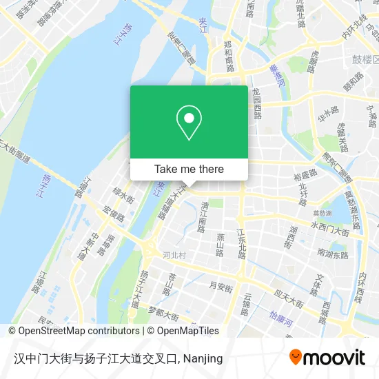 汉中门大街与扬子江大道交叉口 map