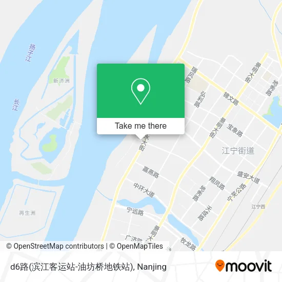 d6路(滨江客运站-油坊桥地铁站) map