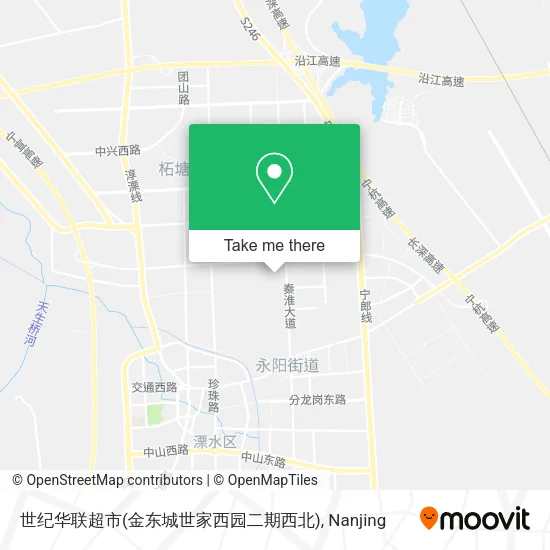 世纪华联超市(金东城世家西园二期西北) map