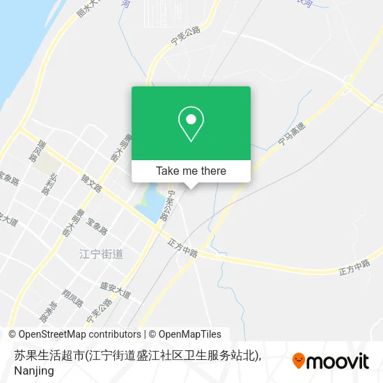 苏果生活超市(江宁街道盛江社区卫生服务站北) map