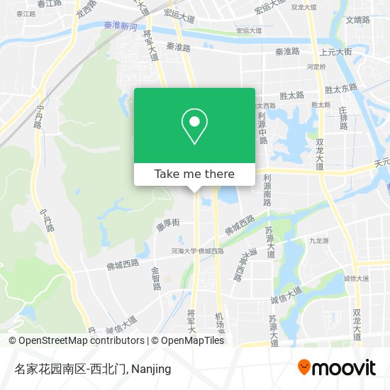 名家花园南区-西北门 map