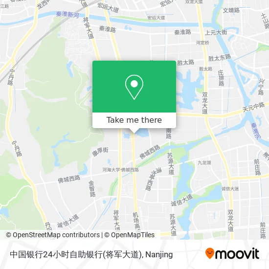 中国银行24小时自助银行(将军大道) map