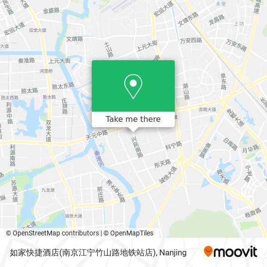 如家快捷酒店(南京江宁竹山路地铁站店) map