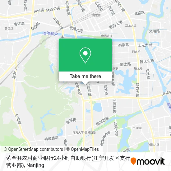 紫金县农村商业银行24小时自助银行(江宁开发区支行营业部) map