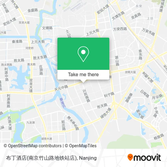 布丁酒店(南京竹山路地铁站店) map