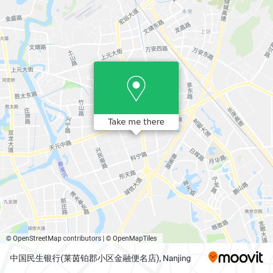 中国民生银行(莱茵铂郡小区金融便名店) map