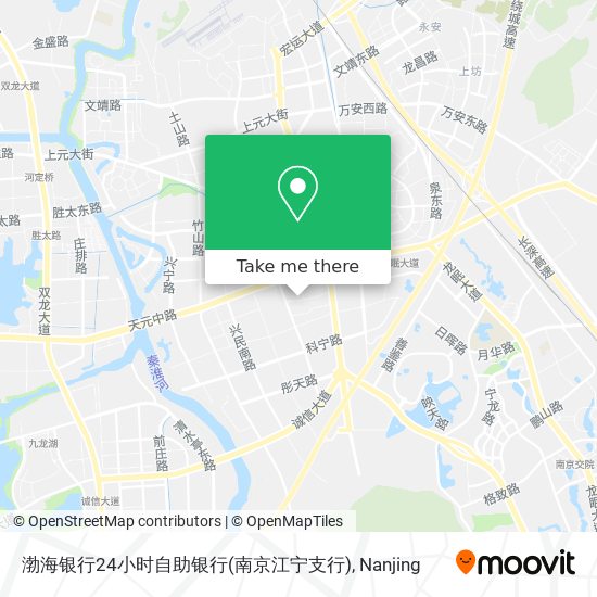 渤海银行24小时自助银行(南京江宁支行) map