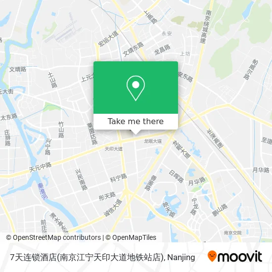 7天连锁酒店(南京江宁天印大道地铁站店) map