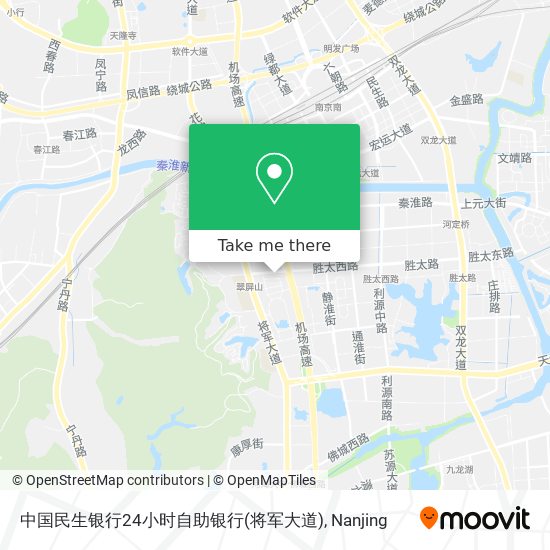 中国民生银行24小时自助银行(将军大道) map