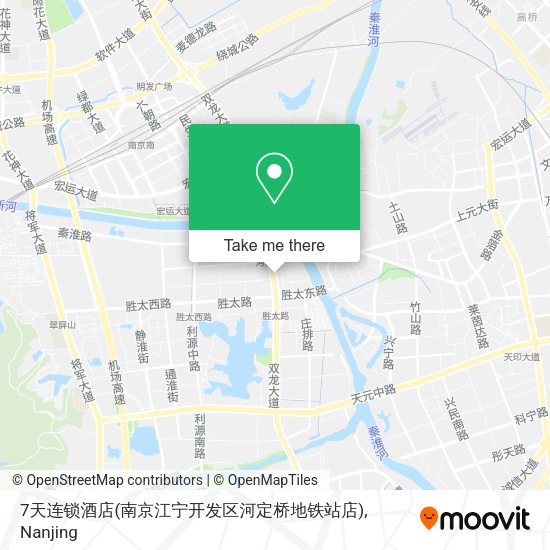 7天连锁酒店(南京江宁开发区河定桥地铁站店) map