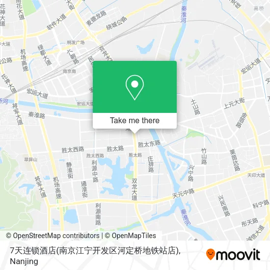 7天连锁酒店(南京江宁开发区河定桥地铁站店) map