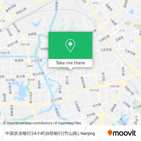 中国农业银行24小时自助银行(竹山路) map