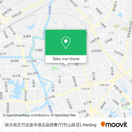 南京南京万达嘉华酒店焱西餐厅(竹山路店) map