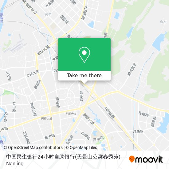 中国民生银行24小时自助银行(天景山公寓春秀苑) map