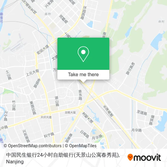 中国民生银行24小时自助银行(天景山公寓春秀苑) map