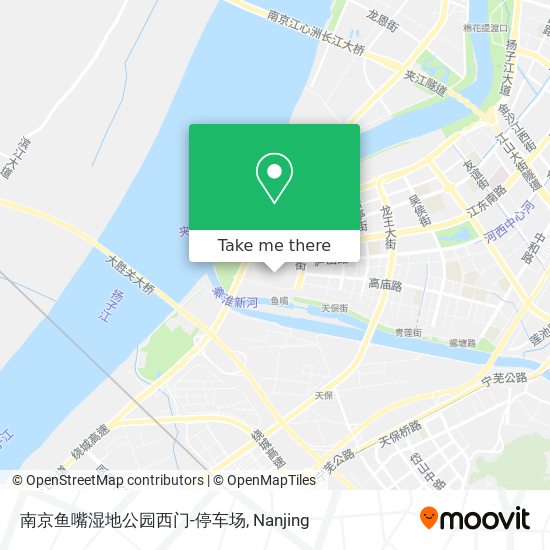 南京鱼嘴湿地公园西门-停车场 map