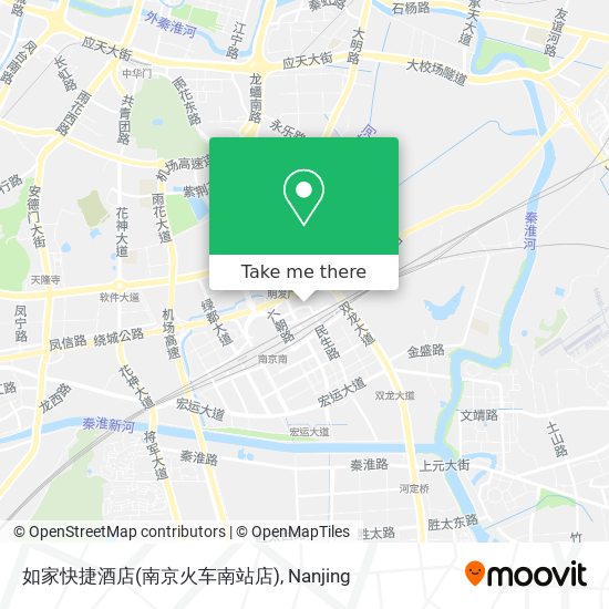 如家快捷酒店(南京火车南站店) map