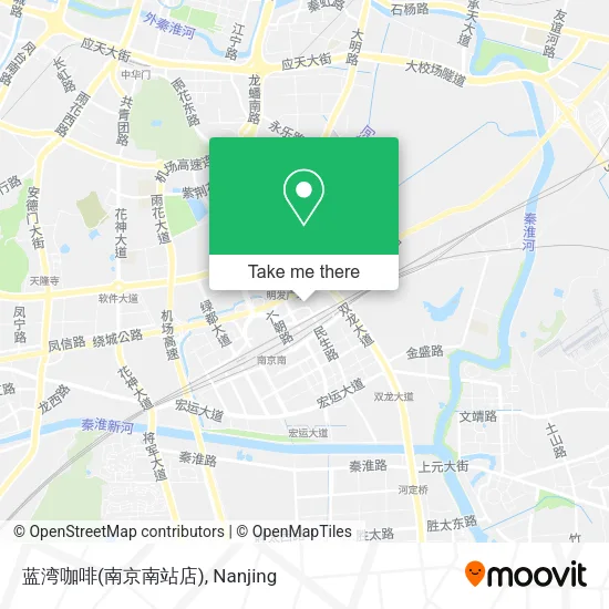 蓝湾咖啡(南京南站店) map