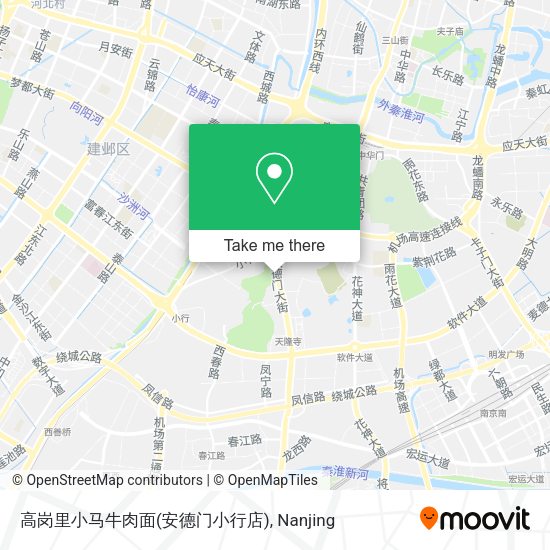 高岗里小马牛肉面(安德门小行店) map