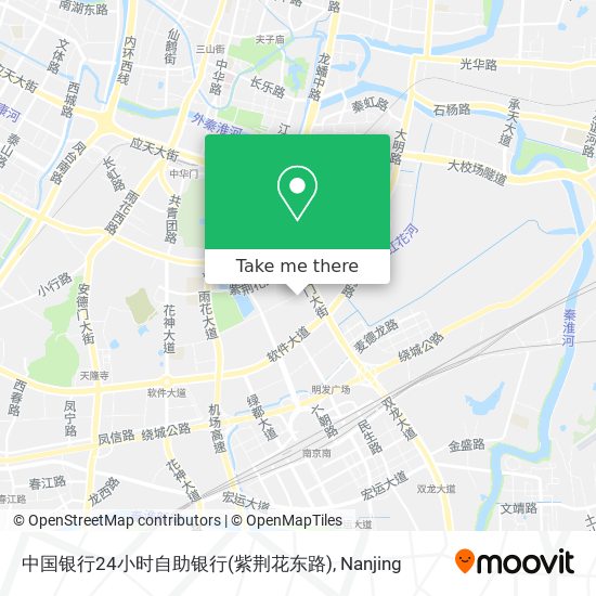 中国银行24小时自助银行(紫荆花东路) map