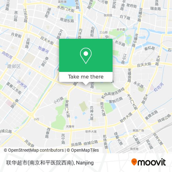 联华超市(南京和平医院西南) map
