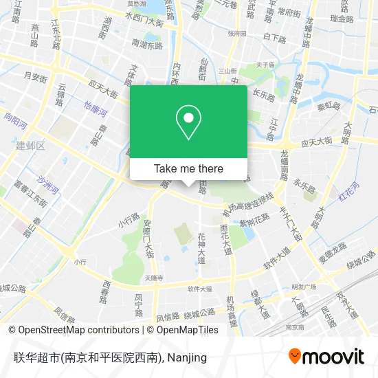 联华超市(南京和平医院西南) map