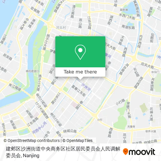 建邺区沙洲街道中央商务区社区居民委员会人民调解委员会 map