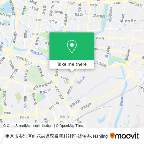 南京市秦淮区红花街道双桥新村社区-综治办 map