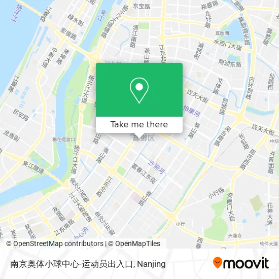 南京奥体小球中心-运动员出入口 map