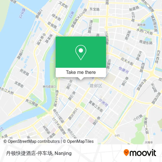 丹顿快捷酒店-停车场 map